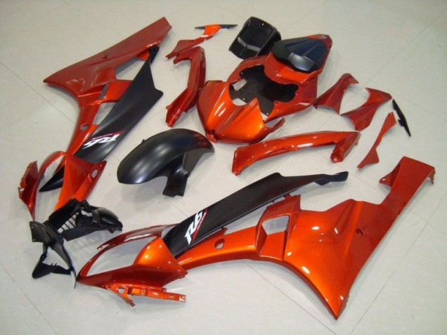 Loja Abs Kits Completos Carenagem Moto Yamaha R6 06-07 - Laranja Preto Fosco Loja Abs Kits Completos Carenagem Moto Yamaha R6 06-07 - Laranja Preto Fosco