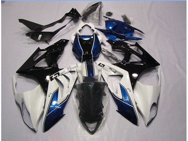 Loja Abs Moto Plástico BMW S1000RR 09-14 - Branco Azul Loja Abs Moto Plástico BMW S1000RR 09-14 - Branco Azul