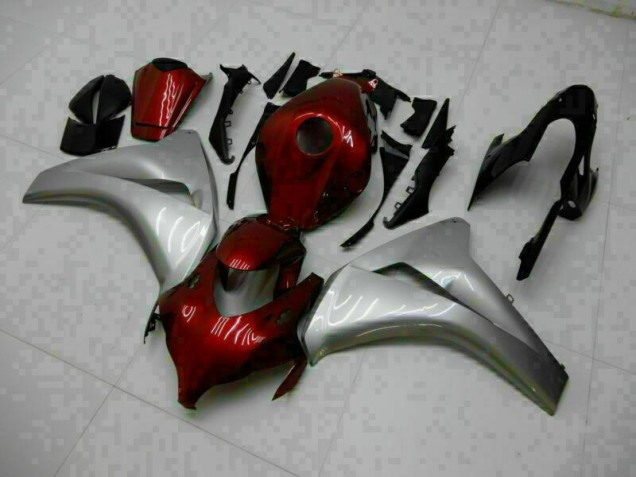 Loja Abs Moto Plástico Honda CBR 1000RR 08-11 - Vermelho Prata Loja Abs Moto Plástico Honda CBR 1000RR 08-11 - Vermelho Prata