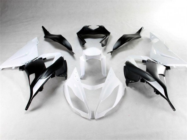 Loja Abs Moto Plásticos Kawasaki ZX6R 13-18 - Branco Preto Loja Abs Moto Plásticos Kawasaki ZX6R 13-18 - Branco Preto