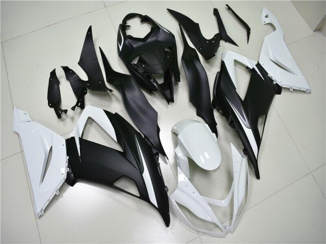 Loja Abs Moto Plásticos Kawasaki ZX6R 13-18 - Branco Preto Loja Abs Moto Plásticos Kawasaki ZX6R 13-18 - Branco Preto