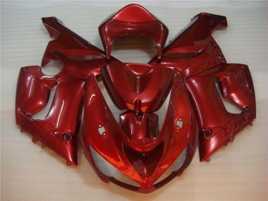 Loja Abs Motocicleta Plástico Kawasaki ZX6R 05-06 - Vermelho