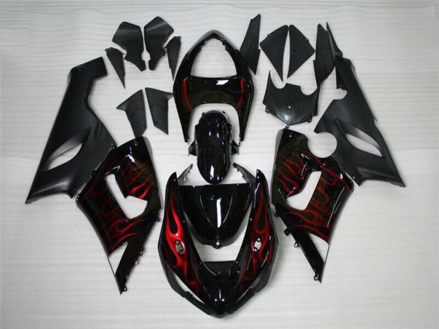 Loja Abs Motocicleta Plásticos Kawasaki ZX6R 05-06 - Vermelho Preto Loja Abs Motocicleta Plásticos Kawasaki ZX6R 05-06 - Vermelho Preto
