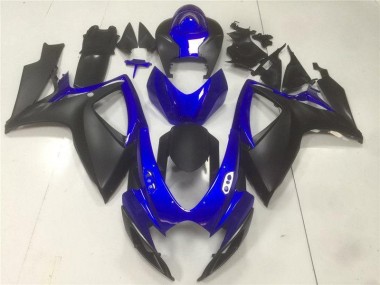 Loja Abs Motocicleta Plásticos Suzuki GSXR 600 / 750 K6 06-07 - Preto Azul