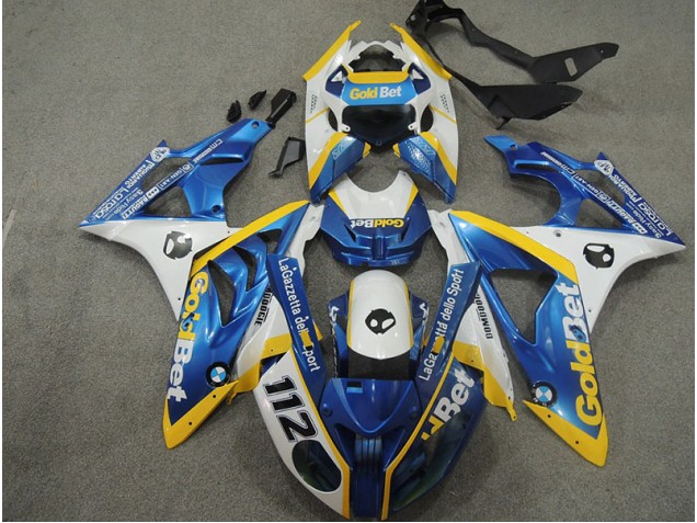 Loja Carenagem Moto BMW S1000RR 09-14 - Branco Azul GoldBet 112 Loja Carenagem Moto BMW S1000RR 09-14 - Branco Azul GoldBet 112