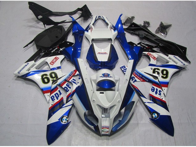 Loja Carenagem Moto BMW S1000RR 09-14 - Branco Azul Sterilgarda 69 Loja Carenagem Moto BMW S1000RR 09-14 - Branco Azul Sterilgarda 69