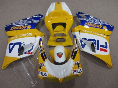 Loja Carenagem Moto Ducati 748 93-05 - Amarelo Branco Fila
