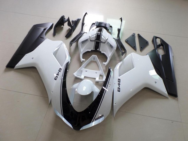 Loja Carenagem Moto Ducati 848 1098 1198 07-14 - Branco & Preto Listra Loja Carenagem Moto Ducati 848 1098 1198 07-14 - Branco & Preto Listra