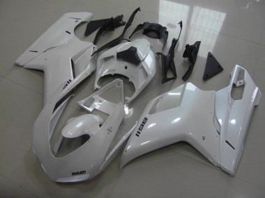Loja Carenagem Moto Ducati 848 1098 1198 07-14 - Pear Branco Preto Decalques