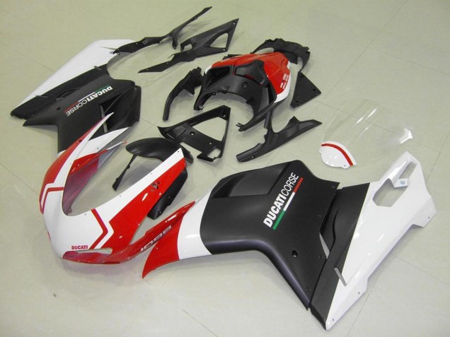 Loja Carenagem Moto Ducati 848 1098 1198 07-14 - Preto Fosco Branco Vermelho Loja Carenagem Moto Ducati 848 1098 1198 07-14 - Preto Fosco Branco Vermelho