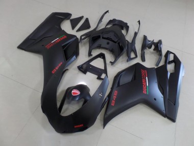 Loja Carenagem Moto Ducati 848 1098 1198 07-14 - Preto Fosco Vermelho Adesivo