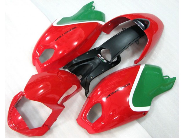 Loja Carenagem Moto Ducati Monster 696 08-12 - Vermelho Verde Monster Loja Carenagem Moto Ducati Monster 696 08-12 - Vermelho Verde Monster