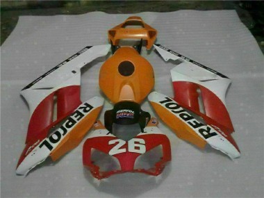 Loja Carenagem Moto Honda CBR 1000RR 04-05 - Laranja Vermelho Repsol 26