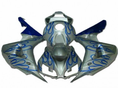 Loja Carenagem Moto Honda CBR 1000RR 06-07 - Azul Chama Prata