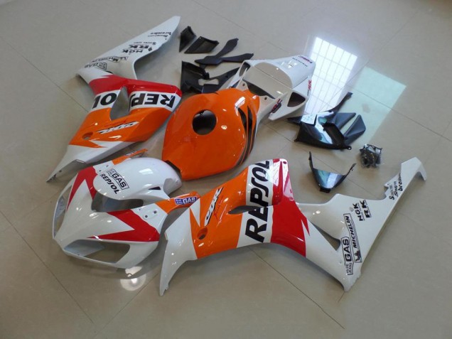 Loja Carenagem Moto Honda CBR 1000RR 06-07 - Branco & Laranja Repsol Loja Carenagem Moto Honda CBR 1000RR 06-07 - Branco & Laranja Repsol
