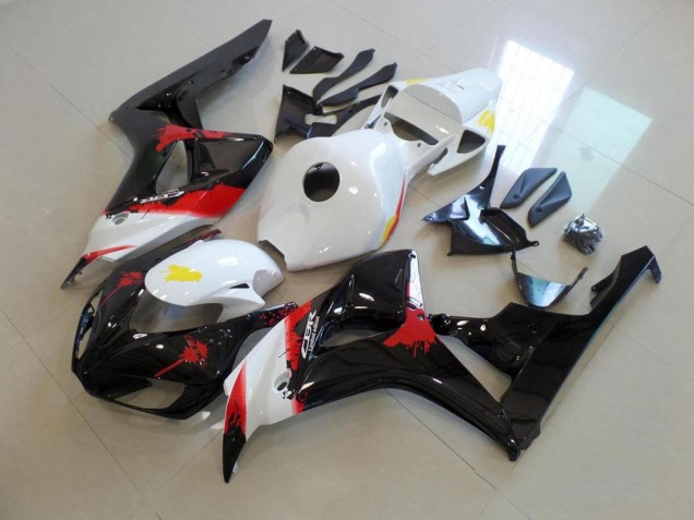 Loja Carenagem Moto Honda CBR 1000RR 06-07 - Branco Preto & No Adesivo Loja Carenagem Moto Honda CBR 1000RR 06-07 - Branco Preto & No Adesivo