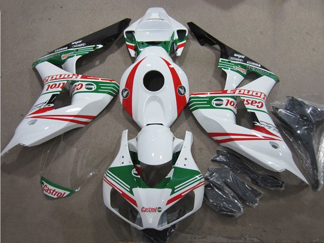 Loja Carenagem Moto Honda CBR 1000RR 06-07 - Branco Verde Vermelho Castrol Loja Carenagem Moto Honda CBR 1000RR 06-07 - Branco Verde Vermelho Castrol