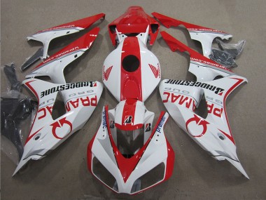Loja Carenagem Moto Honda CBR 1000RR 06-07 - Branco Vermelho PRAMAC