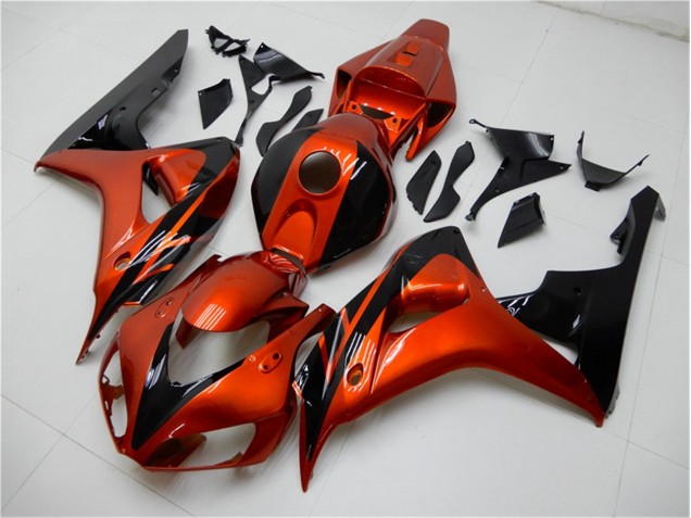 Loja Carenagem Moto Honda CBR 1000RR 06-07 - Laranja Preto Loja Carenagem Moto Honda CBR 1000RR 06-07 - Laranja Preto
