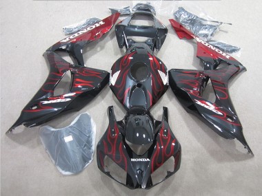Loja Carenagem Moto Honda CBR 1000RR 06-07 - Preto Vermelho Chama