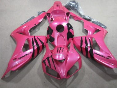 Loja Carenagem Moto Honda CBR 1000RR 06-07 - Rosa Preto Monster