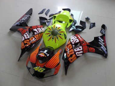Loja Carenagem Moto Honda CBR 1000RR 06-07 - Rossi Fluro Verde