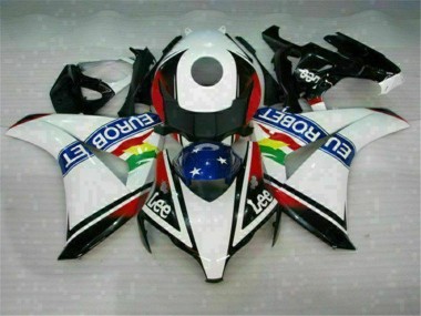 Loja Carenagem Moto Honda CBR 1000RR 08-11 - Branco Azul Vermelho Eurobet Lee