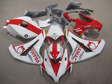 Loja Carenagem Moto Honda CBR 1000RR 08-11 - Branco Vermelho PRAMAC