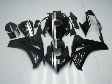 Loja Carenagem Moto Honda CBR 1000RR 08-11 - Preto Brilhante & Prata Listra
