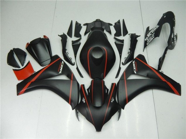 Loja Carenagem Moto Honda CBR 1000RR 08-11 - Preto Fosco Vermelho Loja Carenagem Moto Honda CBR 1000RR 08-11 - Preto Fosco Vermelho