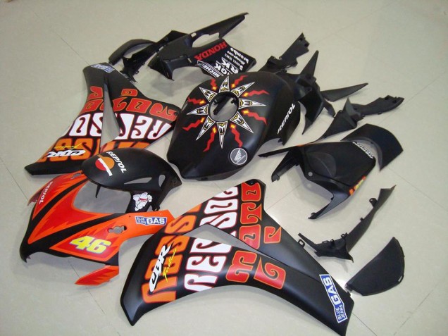 Loja Carenagem Moto Honda CBR 1000RR 08-11 - Rossi Preto Fosco Loja Carenagem Moto Honda CBR 1000RR 08-11 - Rossi Preto Fosco
