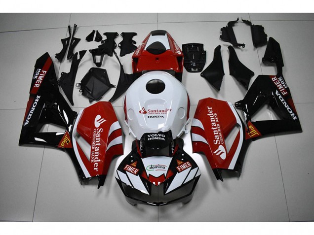 Loja Carenagem Moto Honda CBR 1000RR 12-16 - Preto Branco Vermelho Santander Loja Carenagem Moto Honda CBR 1000RR 12-16 - Preto Branco Vermelho Santander
