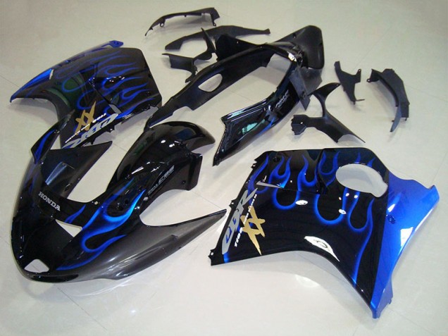 Loja Carenagem Moto Honda CBR 1100 XX Blackbird 96-07 - Preto Azul Chama Loja Carenagem Moto Honda CBR 1100 XX Blackbird 96-07 - Preto Azul Chama