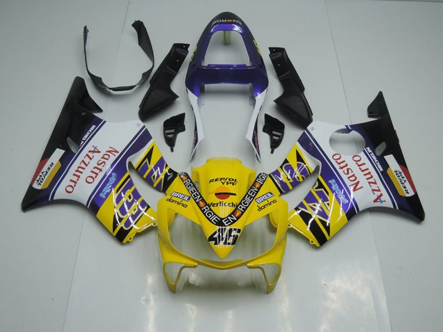 Loja Carenagem Moto Honda CBR 600 F4i 01-03 - Amarelo Branco Nastro Azzurro Loja Carenagem Moto Honda CBR 600 F4i 01-03 - Amarelo Branco Nastro Azzurro
