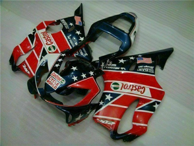 Loja Carenagem Moto Honda CBR 600 F4i 01-03 - Vermelho Branco Azul Castrol Cycle World Loja Carenagem Moto Honda CBR 600 F4i 01-03 - Vermelho Branco Azul Castrol Cycle World