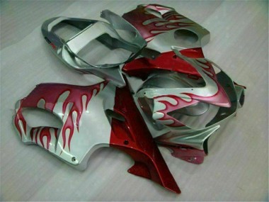 Loja Carenagem Moto Honda CBR 600 F4i 01-03 - Vermelho Chama Prata