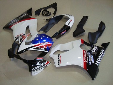 Loja Carenagem Moto Honda CBR 600 F4i 04-07 - Branco Azul DENSO HRC Carrera