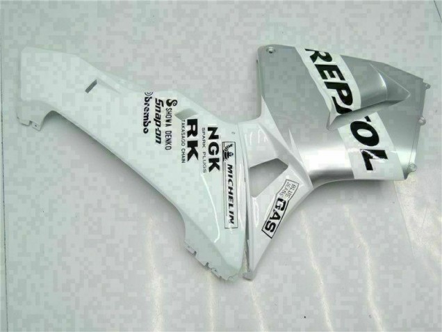 Loja Carenagem Moto Honda CBR 600RR 03-04 - Branco Prata Repsol Loja Carenagem Moto Honda CBR 600RR 03-04 - Branco Prata Repsol