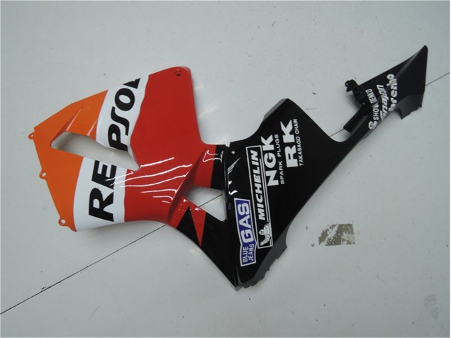Loja Carenagem Moto Honda CBR 600RR 03-04 - Laranja Vermelho Preto Repsol