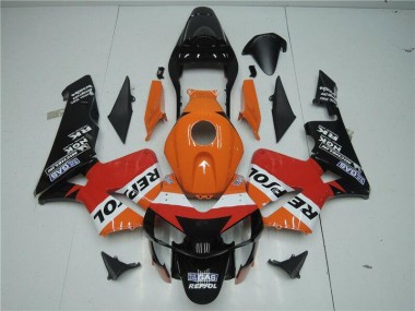 Loja Carenagem Moto Honda CBR 600RR 03-04 - Laranja Vermelho Preto Repsol