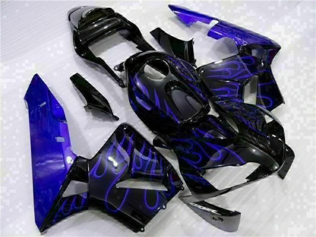 Loja Carenagem Moto Honda CBR 600RR 03-04 - Preto & Azul Chama Loja Carenagem Moto Honda CBR 600RR 03-04 - Preto & Azul Chama