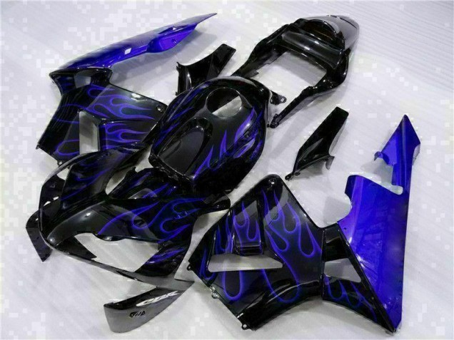 Loja Carenagem Moto Honda CBR 600RR 03-04 - Preto & Azul Chama Loja Carenagem Moto Honda CBR 600RR 03-04 - Preto & Azul Chama