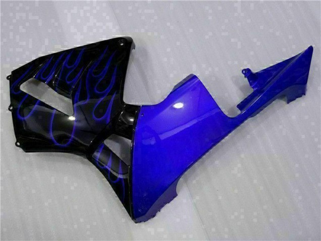 Loja Carenagem Moto Honda CBR 600RR 03-04 - Preto & Azul Chama Loja Carenagem Moto Honda CBR 600RR 03-04 - Preto & Azul Chama