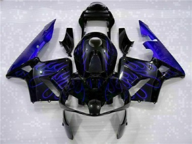 Loja Carenagem Moto Honda CBR 600RR 03-04 - Preto & Azul Chama