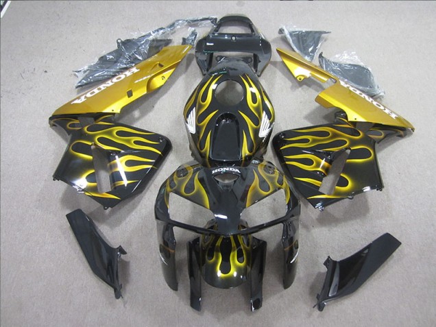 Loja Carenagem Moto Honda CBR 600RR 05-06 - Preto Amarelo Chama Loja Carenagem Moto Honda CBR 600RR 05-06 - Preto Amarelo Chama