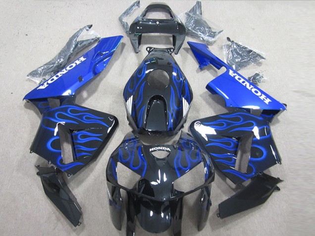 Loja Carenagem Moto Honda CBR 600RR 05-06 - Preto Azul Chama Loja Carenagem Moto Honda CBR 600RR 05-06 - Preto Azul Chama