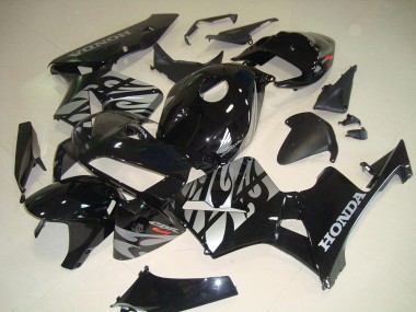 Loja Carenagem Moto Honda CBR 600RR 05-06 - Preto Branco Chama