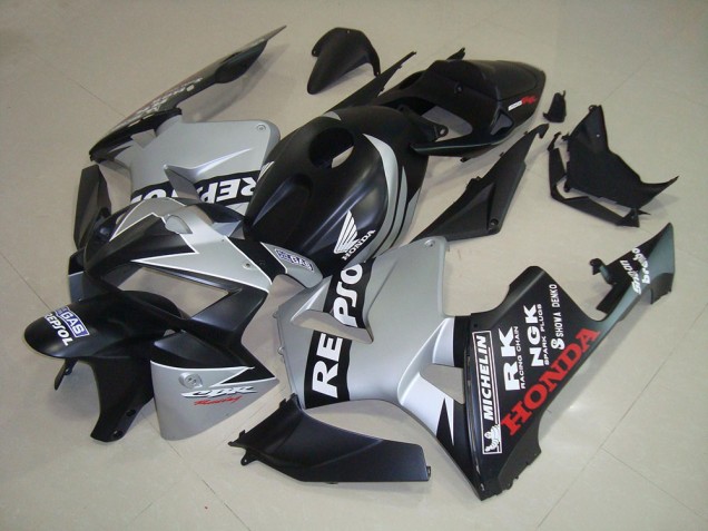 Loja Carenagem Moto Honda CBR 600RR 05-06 - Preto Fosco Prata Repsol Loja Carenagem Moto Honda CBR 600RR 05-06 - Preto Fosco Prata Repsol