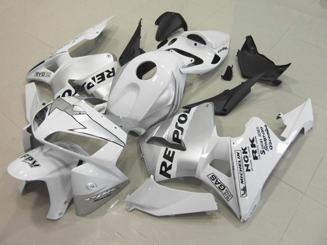 Loja Carenagem Moto Honda CBR 600RR 05-06 - Repsol Branco Prata Loja Carenagem Moto Honda CBR 600RR 05-06 - Repsol Branco Prata