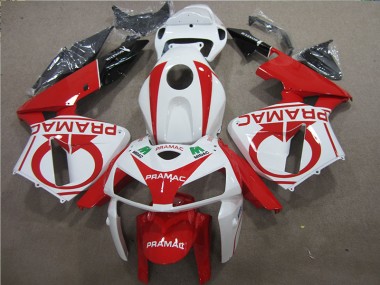 Loja Carenagem Moto Honda CBR 600RR 05-06 - Vermelho Branco PRAMAC